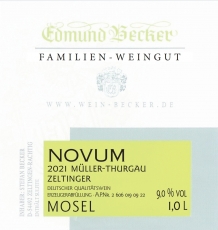 2021 Novum Müller-Thurgau Qualitätswein 9,0 Vol% Alk. lieblich