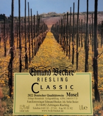 2022 Riesling Classic Qualittswein 11,5 Vol% Alk.