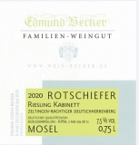 2020 Rotschiefer Zeltingen-Rachtiger Deutschherrenberg Riesling Steillage Kabinett 7,5 Vol% Alk bronzene Kammerpreismünze